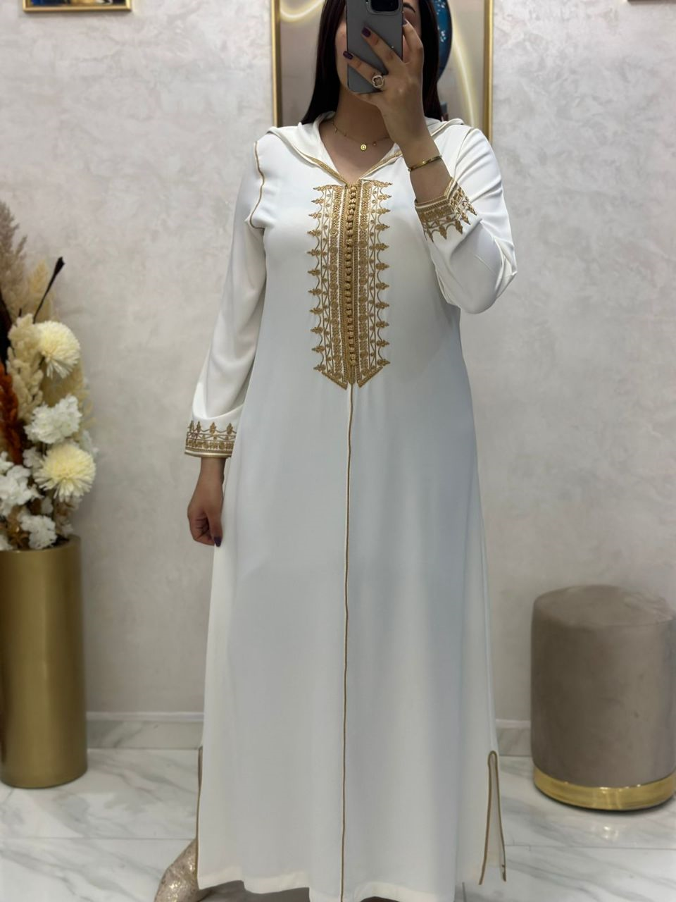 جلابة مغربية بالكريب الممتاز